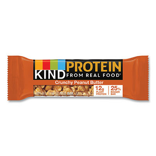 KIND Protein Bars, Crunchy Peanut Butter, 1.76 oz, 12/Pack (26026)