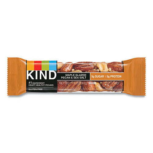 KIND Nuts and Spices Bar, Maple Glazed Pecan and Sea Salt, 1.4 oz Bar, 12/Box (17930)