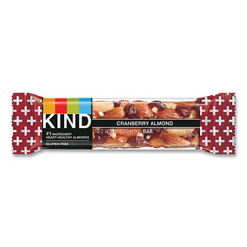 KIND Plus Nutrition Boost Bar, Cranberry Almond and Antioxidants, 1.4 oz, 12/Box (17211)