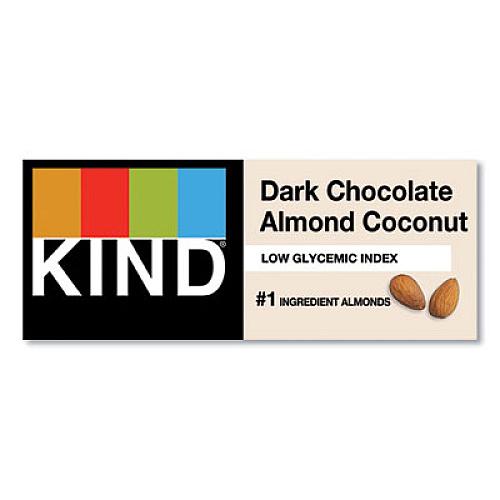 KIND Fruit and Nut Bars, Dark Chocolate Almond and Coconut, 1.4 oz Bar, 12/Box (19987)