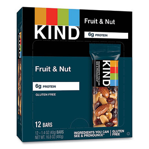 KIND Fruit and Nut Bars, Fruit and Nut Delight, 1.4 oz, 12/Box (17824)