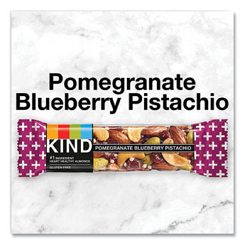 KIND Plus Nutrition Boost Bar, Pom. Blueberry Pistachio/Antioxidants, 1.4 oz, 12/Box (17221)