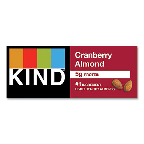 KIND Plus Nutrition Boost Bar, Cranberry Almond and Antioxidants, 1.4 oz, 12/Box (17211)