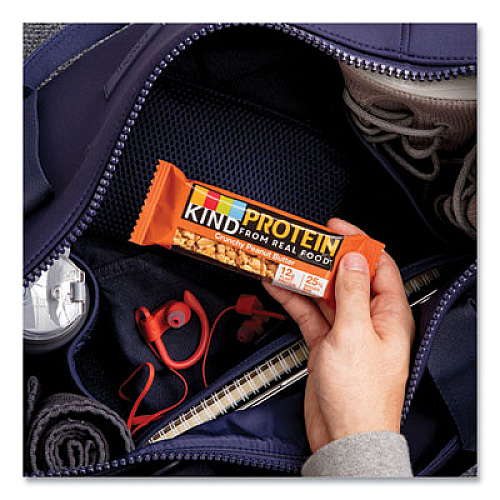 KIND Protein Bars, Crunchy Peanut Butter, 1.76 oz, 12/Pack (26026)