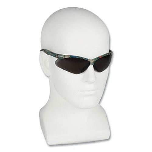 KleenGuard Nemesis Safety Glasses, Camo Half Frame, Smoke Dual Lens, 12/Box (22609BX)