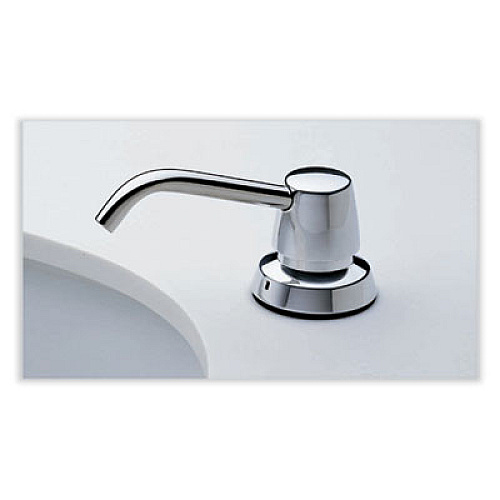 Bobrick Manual Top-Fill Liquid Soap Dispenser, 4" Spout, 20 oz, 5.63 x 5.63 x 11.25, Chrome (8221)