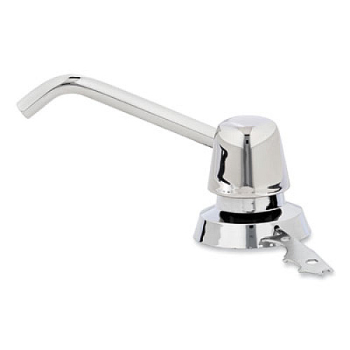 Bobrick Manual Top-Fill Liquid Soap Dispenser, 4" Spout, 20 oz, 5.63 x 5.63 x 11.25, Chrome (8221)