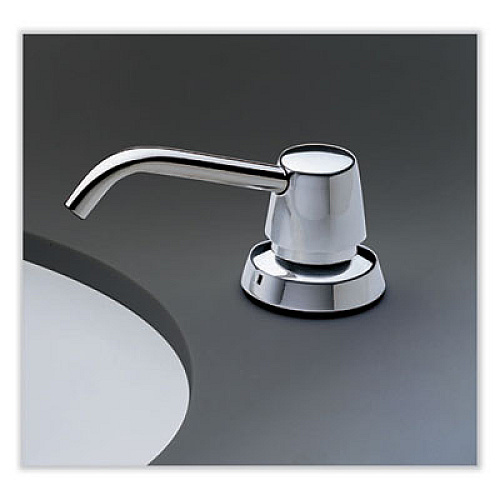 Bobrick Manual Top-Fill Liquid Soap Dispenser, 4" Spout, 20 oz, 5.63 x 5.63 x 11.25, Chrome (8221)
