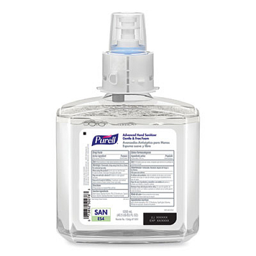 PURELL Advanced Hand Sanitizer Gentle and Free Foam, 1,200 mL Refill, Fragrance-Free, For ES4 Dispensers, 2/Carton (505102)