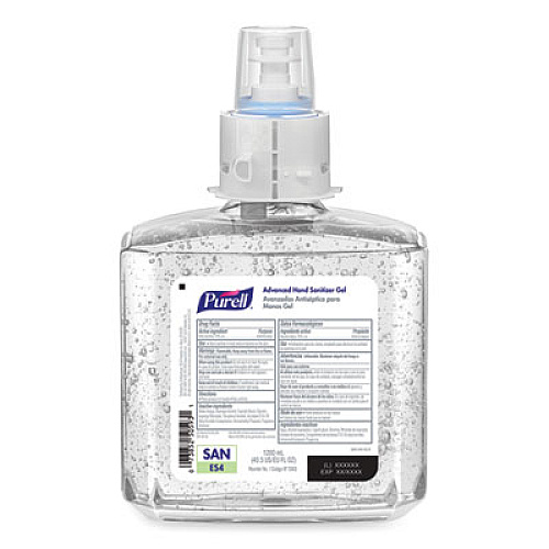 PURELL Advanced Hand Sanitizer Gel Refill, 1,200 mL, Clean Scent, For ES4 Dispensers, 2/Carton (506302)