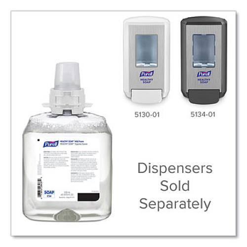 PURELL HEALTHY SOAP Mild Foam Refill, For CS4 Dispensers, Fragrance-Free, 1,250 mL, 4/Carton (517404CT)