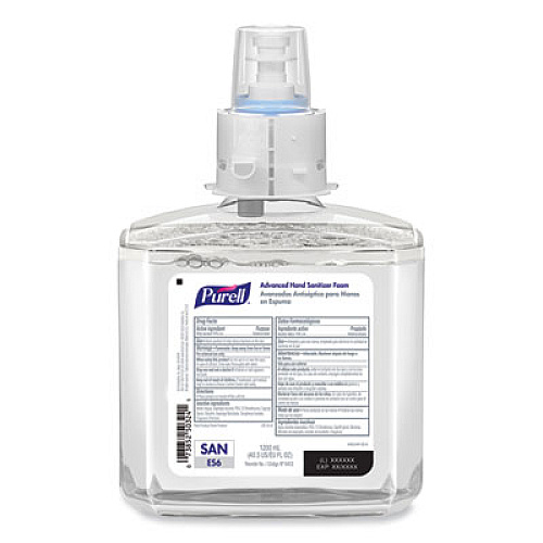 PURELL Advanced Hand Sanitizer Foam, For ES6 Dispensers, 1,200 mL Refill, Clean Scent, 2/Carton (645302)