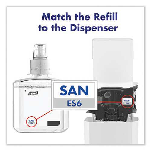 PURELL Advanced Hand Sanitizer Foam, For ES6 Dispensers, 1,200 mL Refill, Clean Scent, 2/Carton (645302)