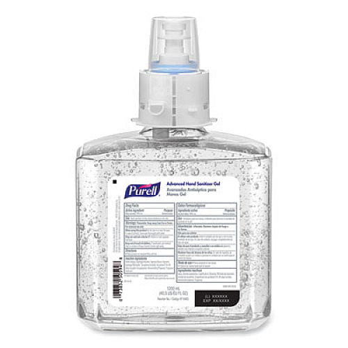 PURELL Advanced Hand Sanitizer Gel Refill, 1,200 mL, Clean Scent, For ES6 Dispensers, 2/Carton (646302)