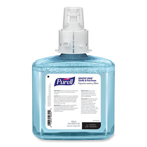 PURELL HEALTHY SOAP Gentle and Free Foam Refill, For ES6 Dispensers, Fragrance-Free, 1,200 mL, 2/Carton (647202)