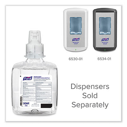 PURELL HEALTHY SOAP 0.5% PCMX E2 Antimicrobial Foam Refill, For CS6 Dispensers, Fragrance-Free, 1,200 mL, 2/Carton (658202CT)