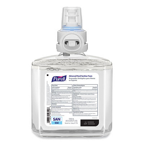 PURELL Advanced Hand Sanitizer Foam, For ES8 Dispensers, 1,200 mL Refill, Clean Scent, 2/Carton (775302)