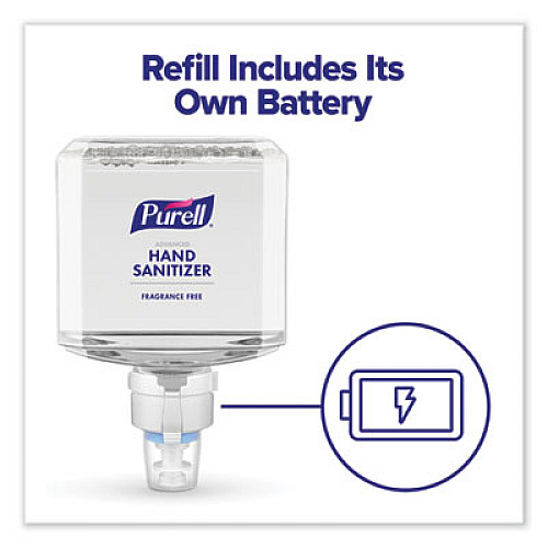 PURELL Advanced Hand Sanitizer Gel Refill, 1,200 mL, Clean Scent, For ES8 Dispensers, 2/Carton (776302)