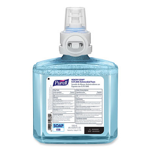 PURELL HEALTHY SOAP 0.5% BAK Antimicrobial Foam Refill, For ES8 Dispensers, Light Citrus Floral Scent, 1,200 mL, 2/Carton (777902)