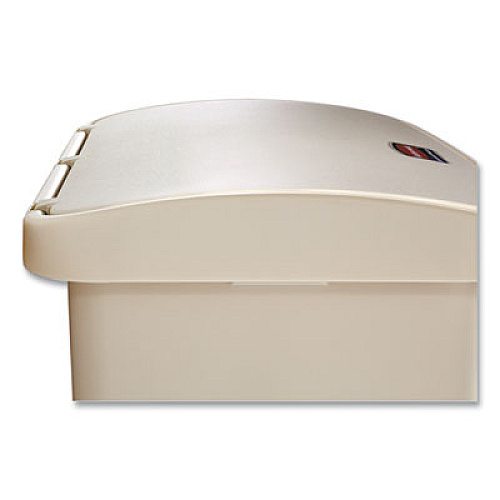 Rubbermaid Commercial Streamline Resin Step-On Container, Front Step Style, 24 gal, Polyethylene, Beige (1883552)