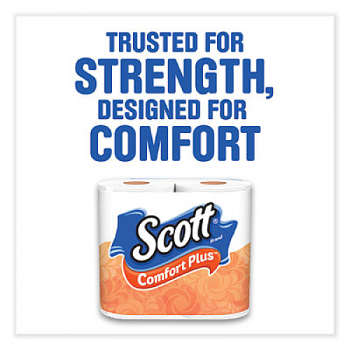 Scott ComfortPlus Toilet Paper, Mega Roll, Septic Safe, 1-Ply, White, 425 Sheets/Roll, 12 Rolls/Pack (54245)