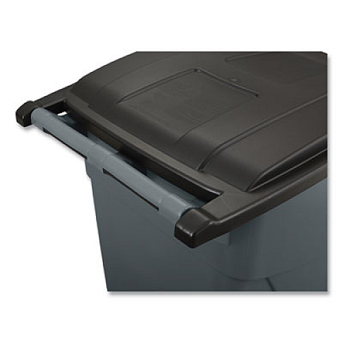 Rubbermaid Commercial Rollout Container, 50 gal, Molded Plastic, Gray (9W27GY)