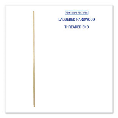 Boardwalk Threaded End Broom Handle, 0.94" dia x 60", Natural (122)