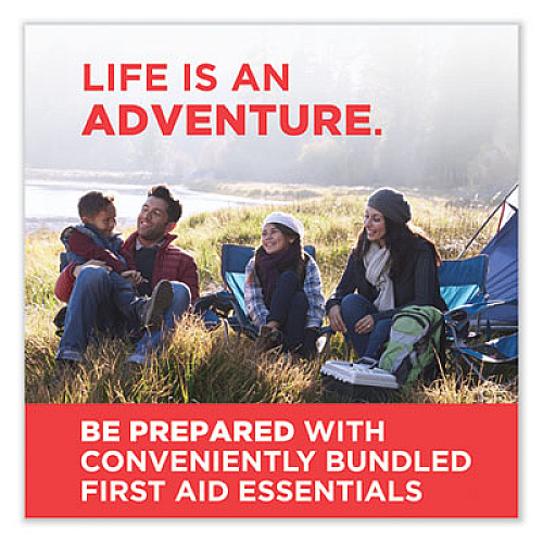 Johnson & Johnson Red Cross Mini First Aid To Go Kit, 12 Pieces, Plastic Case (8295)