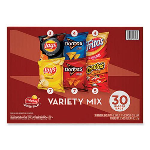 Frito-Lay Classic Variety Mix, Assorted, 30 Bags/Box (70227)