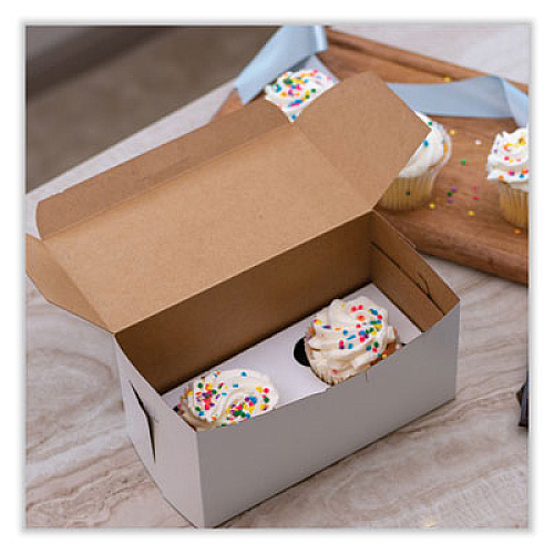 SCT White One-Piece Non-Window Bakery Boxes, Standard, 9 x 5 x 4, White, Paper, 250/Bundle (1549)