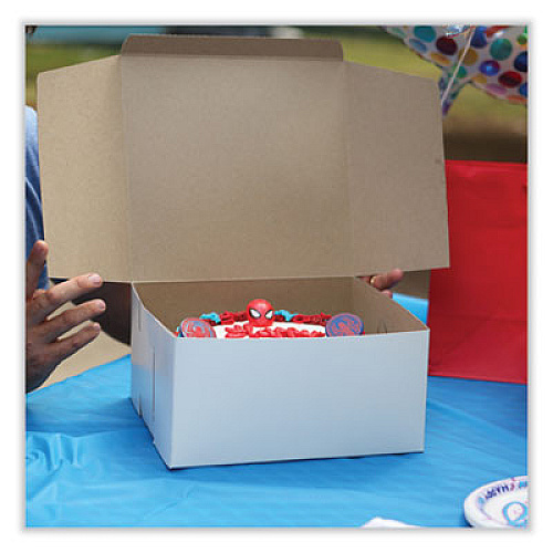 SCT White One-Piece Non-Window Bakery Boxes, Standard, 10 x 10 x 4, White, Paper, 100/Bundle (1573)