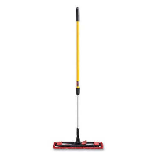 Rubbermaid Commercial Adaptable Flat Mop Pads, Microfiber, 19.5 x 5.5, Red, 12/Carton (2132423CT)