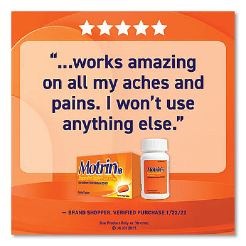 Motrin IB Ibuprofen Tablets, Two-Pack, 50 Packs/Box (48152)
