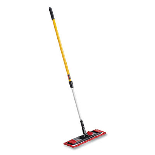Rubbermaid Commercial Adaptable Flat Mop Pads, Microfiber, 19.5 x 5.5, Red, 12/Carton (2132423CT)