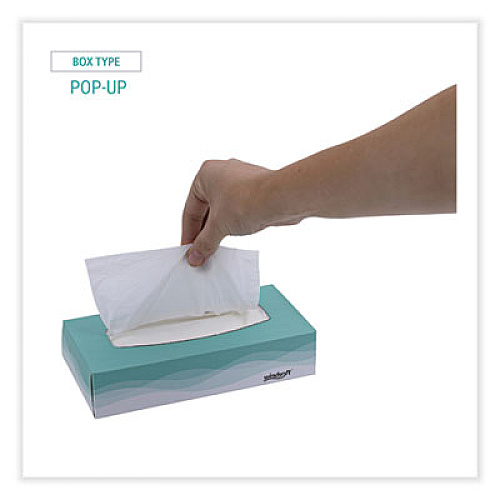 Windsoft Facial Tissue, Flat Pop-Up Box, 2-Ply, White, 100 Sheets/Box, 30 Boxes/Carton (2360)