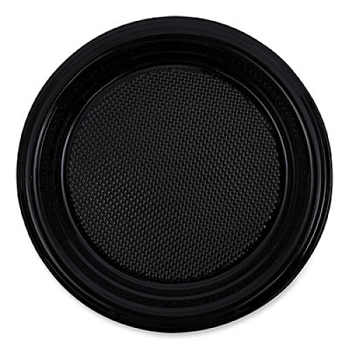 Boardwalk Hi-Impact Plastic Dinnerware, Plate, 6" dia, Black, 1,000/Carton (PLTHIPS6BL)