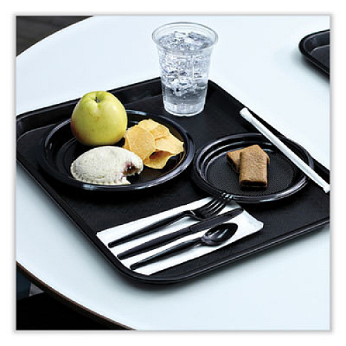 Boardwalk Hi-Impact Plastic Dinnerware, Plate, 6" dia, Black, 1,000/Carton (PLTHIPS6BL)