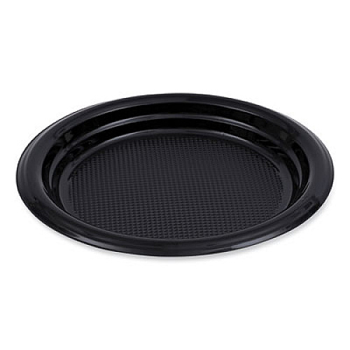 Boardwalk Hi-Impact Plastic Dinnerware, Plate, 6" dia, Black, 1,000/Carton (PLTHIPS6BL)