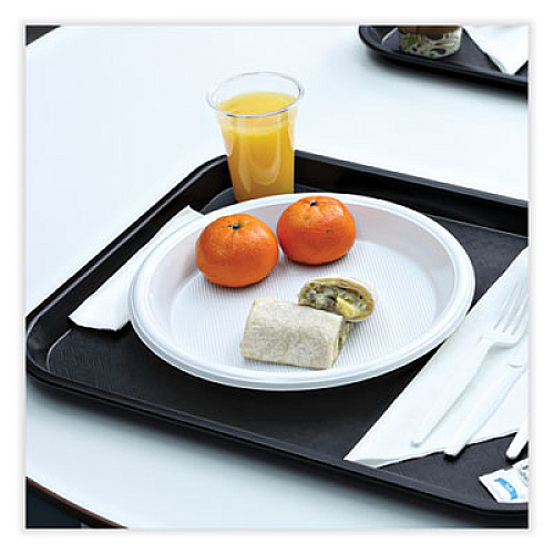 Boardwalk Hi-Impact Plastic Dinnerware, Plate, 10" dia, White, 500/Carton (PLHIPS10WH)