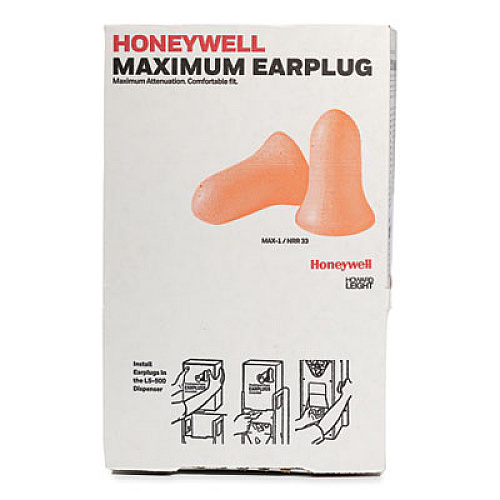 Howard Leight by Honeywell MAXIMUM Single-Use Earplugs, Cordless, 33NRR, Coral, 200 Pairs (MXM1)