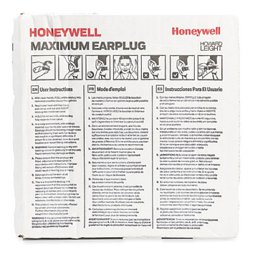 Howard Leight by Honeywell MAXIMUM Single-Use Earplugs, Corded, 33NRR, Coral, 100 Pairs (MXM30)