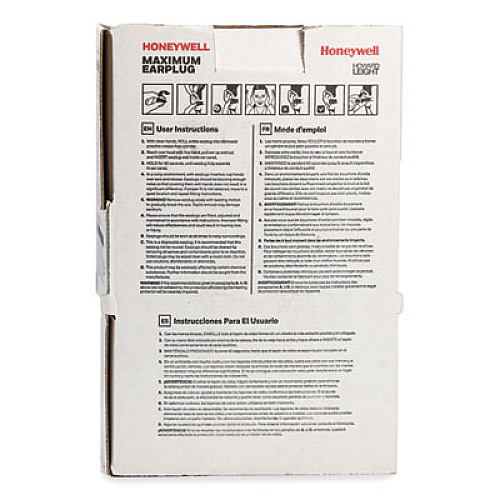 Howard Leight by Honeywell MAXIMUM Single-Use Earplugs, Cordless, 33NRR, Coral, 200 Pairs (MXM1)