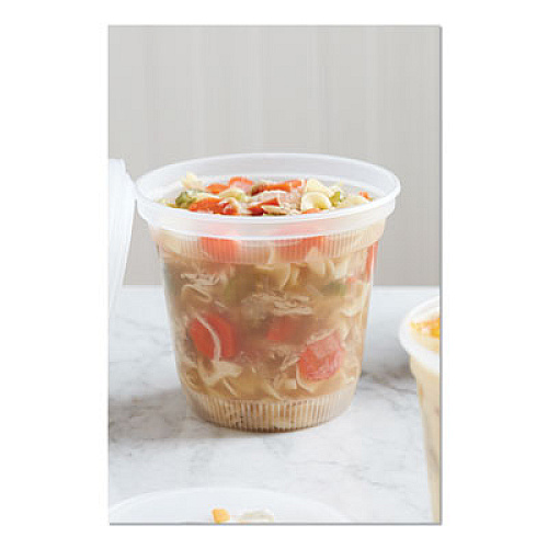 Pactiv Evergreen Newspring DELItainer Microwavable Container, 32 oz, 5.6 x 5.6 x 4.9, Clear, Plastic, 200/Carton (L8328)