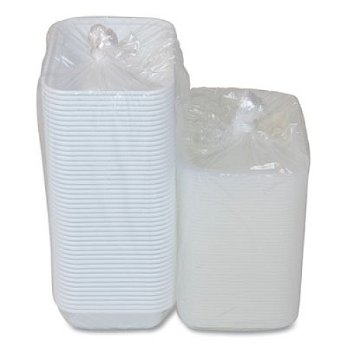 Pactiv Evergreen Newspring VERSAtainer Microwavable Containers, Rectangular, 16 oz, 7.4 x 5 x 2.2, White/Clear, Plastic, 150/Carton (NC8168)