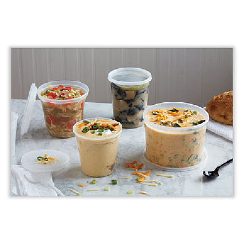 Pactiv Evergreen Newspring DELItainer Microwavable Container, 32 oz, 5.6 x 5.6 x 4.9, Clear, Plastic, 200/Carton (L8328)