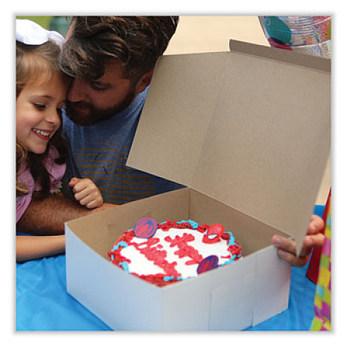 SCT Bakery Boxes, Standard, 6 x 6 x 4, White, Paper, 250/Carton (1509)
