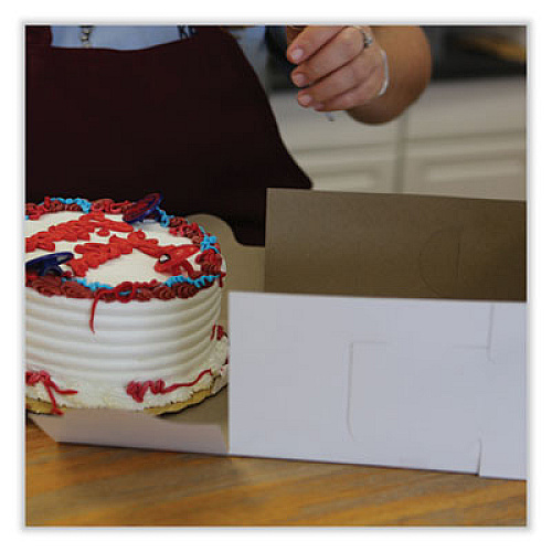 SCT Bakery Boxes, Standard, 7 x 7 x 4, White, Paper, 250/Carton (1521)
