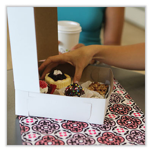 SCT Bakery Boxes, Standard, 16 x 16 x 6, White, Paper, 50/Carton (1597)