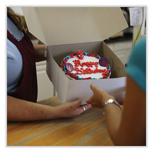 SCT Bakery Boxes, Standard, 14 x 14 x 6, White, Paper, 50/Carton (1593)