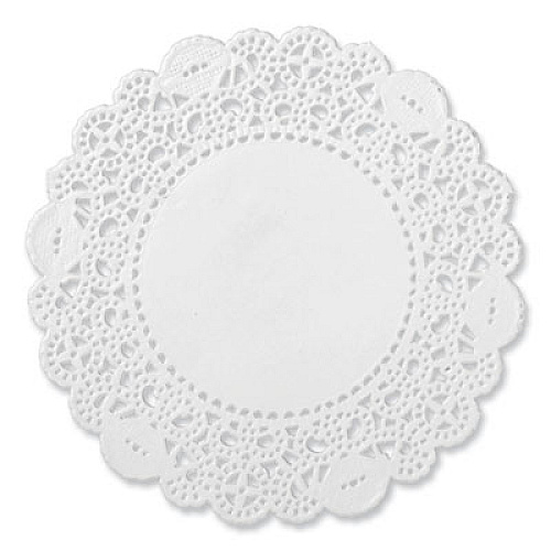 AmerCareRoyal Lace Doilies, Round, 4", White, 10,000/Carton (LD4)